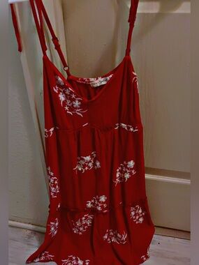 Spoiled Deep Red Textured Sleeveless Top